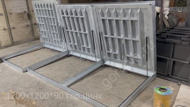 Люки под брусчатку больших размеров с газлифтами 2000Н на петлях смотреть онлайн