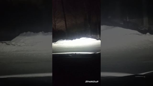 Лампы Philips Ultinon Pro 9000 в фарах Санта Фе классик.