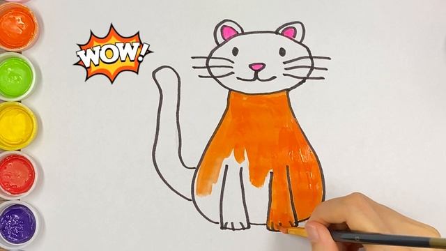 Drawing Cat Easy For Kids/Как легко нарисовать кошку для детей/Bolalar uchun mushukni chizish oson смотреть онлайн