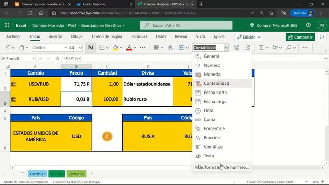 Cómo cambiar tipos de monedas en Excel смотреть онлайн