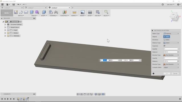 Fusion 360 - Smart Patterns - How To Pattern With Special Dimensions смотреть онлайн