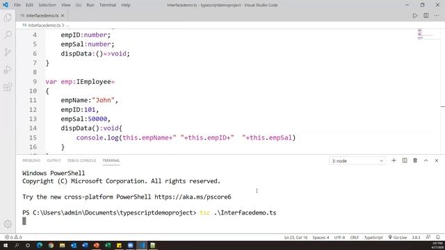 TypeScript Part 14- Interface смотреть онлайн