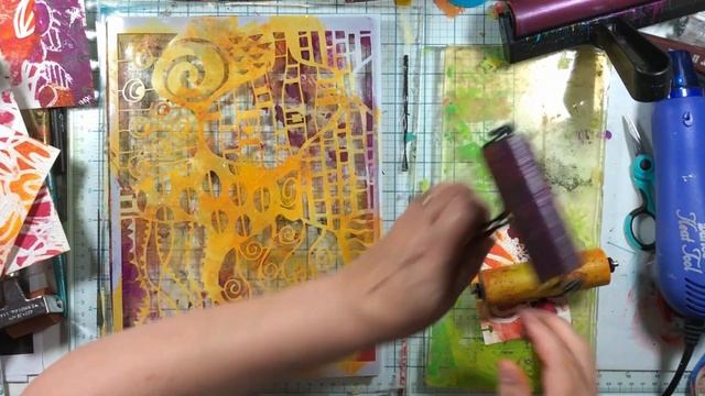 Gel Plate Prints for Mixed Media Backgrounds смотреть онлайн
