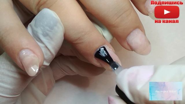 Коррекция ногтей гелем/комбинированный маникюр/фольга/Виктория Нейлс смотреть онлайн