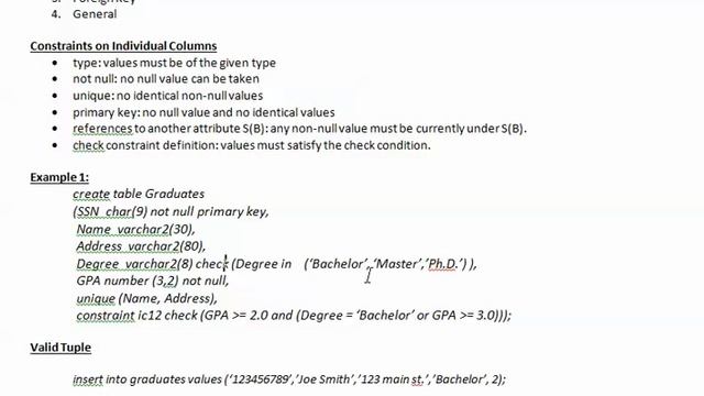 Integrity Constraints смотреть онлайн