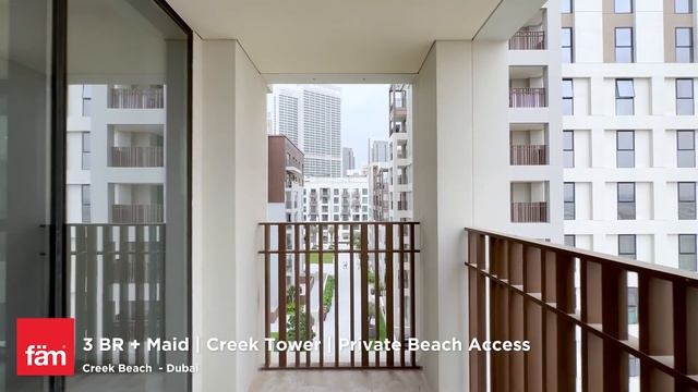Private Beach Access @ Creek Beach | 3BR +Maid | For Rent | Creek Tower View | New Emaar Building смотреть онлайн