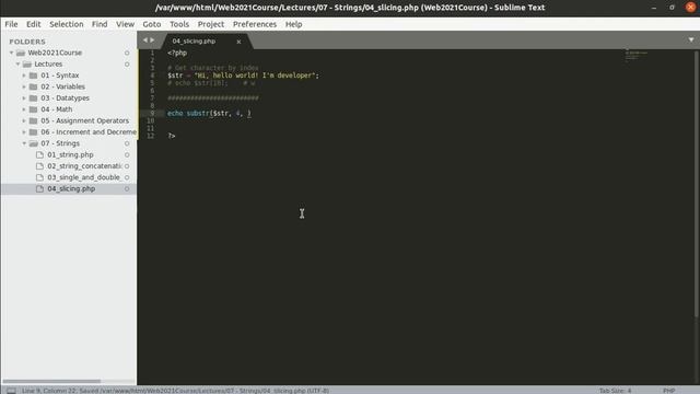 20 PHP Web Development 19 Strings Slicing смотреть онлайн