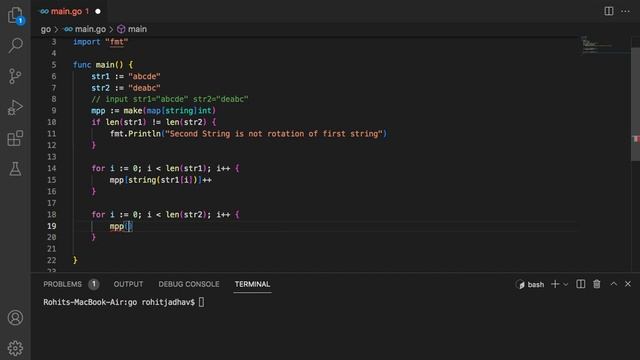 Golang | Check if strings are rotations of each other or not in Go / Golang смотреть онлайн