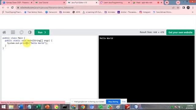 Konsep Dasar OOP dan Praktikum Pengenalan Variable, Tipe data, Operator dan metode input di JAVA смотреть онлайн