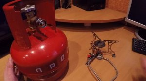 Походная газовая горелка + большой баллон. Как соединить? Экономия и удобство.