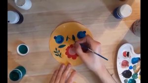 городецкая роспись (тарелочка)