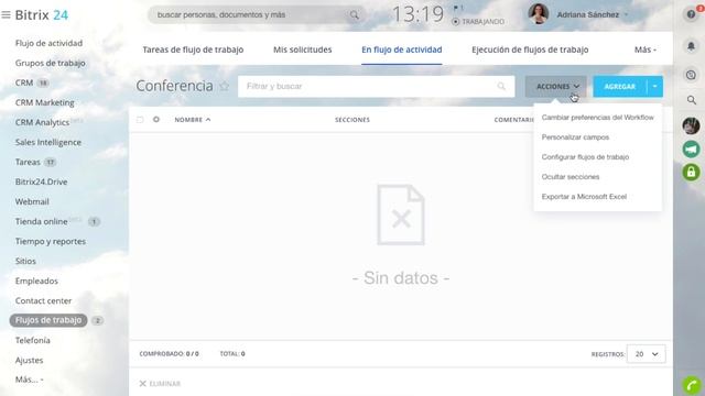 Intranet Social - Eliminar flujo de trabajo | Bitrix24 смотреть онлайн