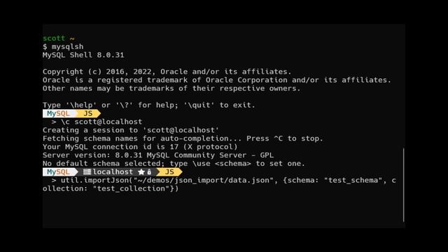 Episode-005 - Import JSON documents into MySQL Document Store using MySQL Shell. смотреть онлайн