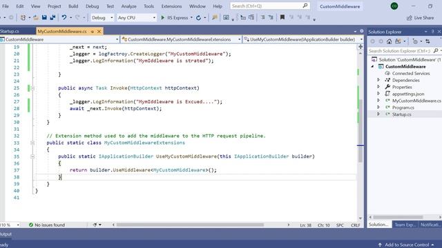 (#19) Custom Middleware in ASP .NET Core смотреть онлайн