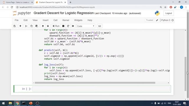 Gradient Descent for Logistic Regression with Implementation | Getting Started with Machine Learnin смотреть онлайн