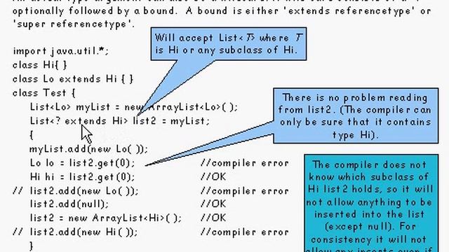 Java Tutorial 24.14: Generic types and Wildcard types смотреть онлайн