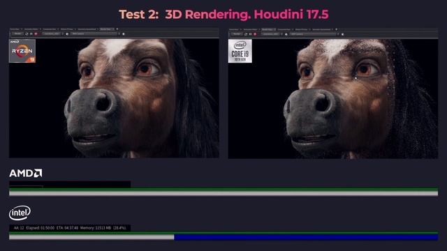 AMD Ryzen 5950Х VS Intel I9 10900K Bench: Houdini Nuke 3D Rendering Compositing смотреть онлайн