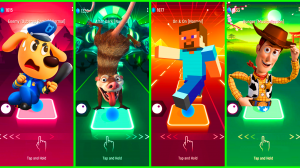 Sheriff Labrador VS Buck Wild VS Minecraft VS Toy Story Sheriff Woody Coffin Dance EDM Rush TilesHop