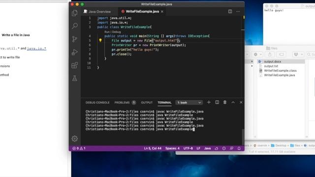 CS1: How to write into a file using java and loops смотреть онлайн