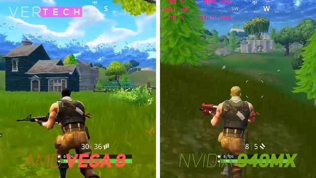 NVIDIA Geforce 940MX VS AMD Vega 8 Graphics 2018! - Gaming Test! смотреть онлайн