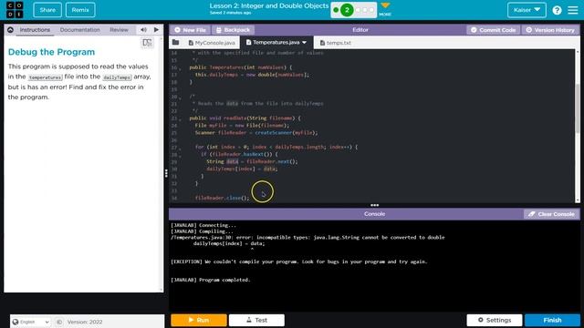 Code.org Lesson 2.2 Integer and Double Objects | Tutorial with Answers | CSA Unit 6 смотреть онлайн