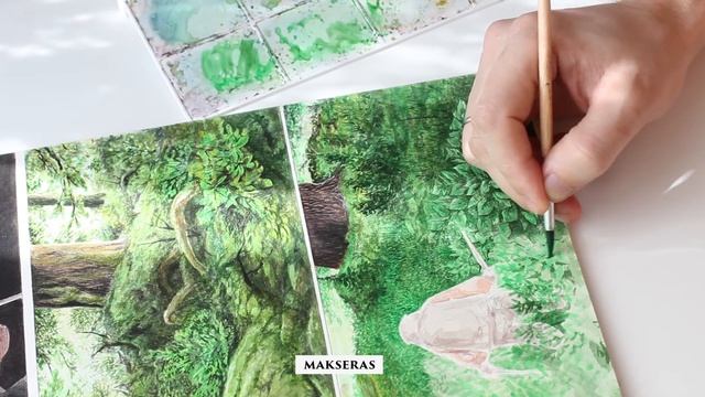 MAKSERAS процесс создания иллюстрации смотреть онлайн