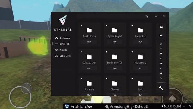Roblox require script (Ethereal Hub) смотреть онлайн