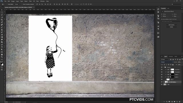 Banksy Style Stencil Graffiti Effect In Photoshop смотреть онлайн