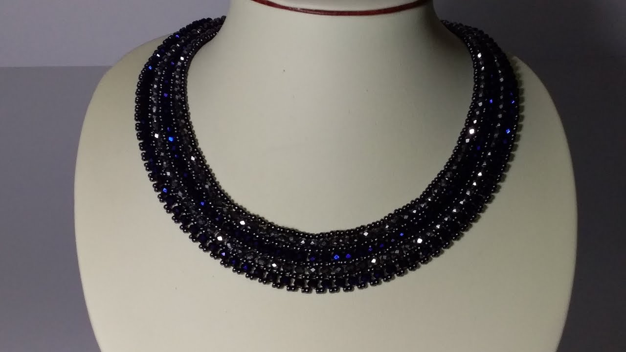 Бисероплетение. Украшение. Ожерелье из бисера и бусин. 2 часть. Мастер класс. Пошаговый МК. смотреть онлайн