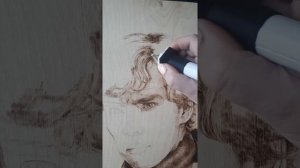 Выжигание по дереву. Выжигание портрета