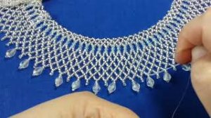 Бисероплетение.  Украшение из бисера. Колье. Мастер класс. Пошаговый МК для начинающих.