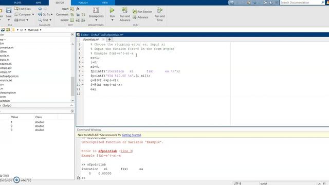 Simple Fixed Point Iteration Matlab script смотреть онлайн