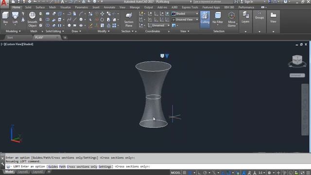 AutoCAD #44 - How to use LOFT Command in AutoCAD 3D | AutoCAD 2017 | AutoCAD Basics смотреть онлайн