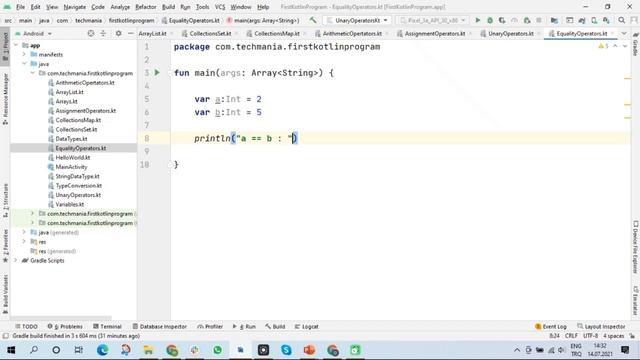 Equality and Relation operators in kotlin смотреть онлайн