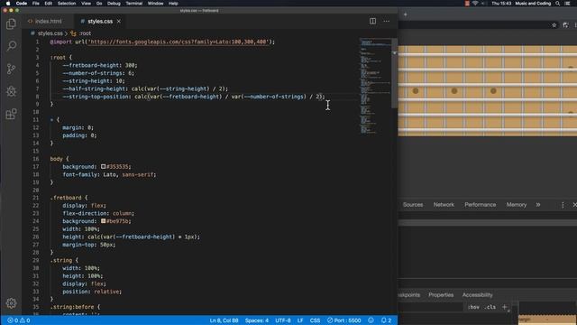 #5 - Build an Interactive Guitar Fretboard with Javascript. HTML and CSS - CSS Variables смотреть онлайн