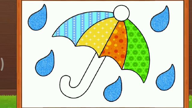 Beautiful coloring Book game umbrella ☂️and 🌳trees смотреть онлайн