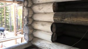 Брус из осины после пескоструйной очистки