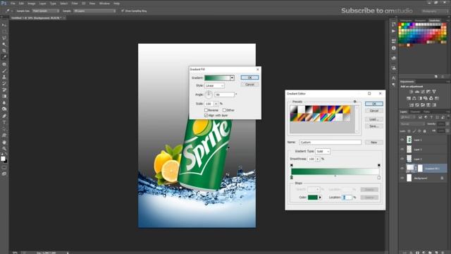POSTER DESIGN IN JUST 2 MINUTES | PHOTOSHOP | SPRITE | AM STUDIO смотреть онлайн