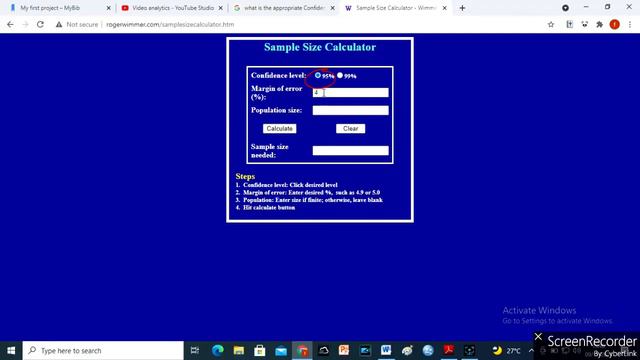 Calculator for sample size calculation for unknown & finite population / Cochran’s formula смотреть онлайн