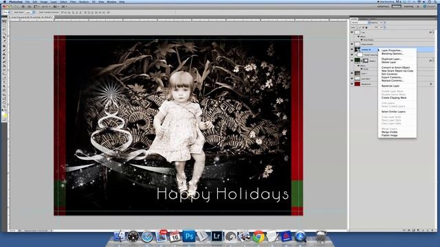 Inserting a photo into a greeting card template. смотреть онлайн