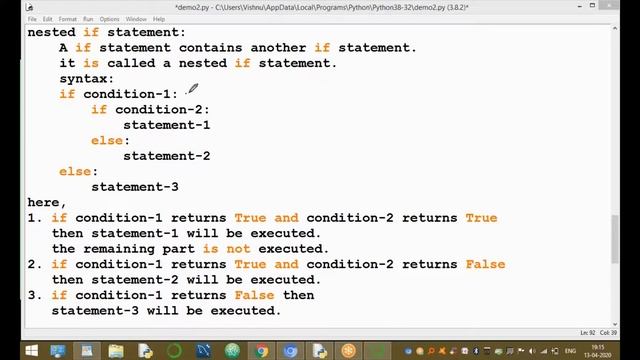 Nested If Statement in Python | Python Programming Tutorials | Python tutorials online смотреть онлайн