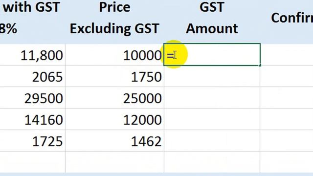 how to calculate gst amount from total amount in excel смотреть онлайн