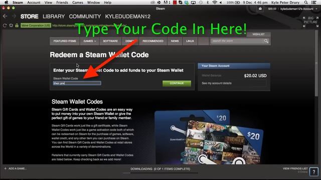 How To Redeem A Steam Code Mac!