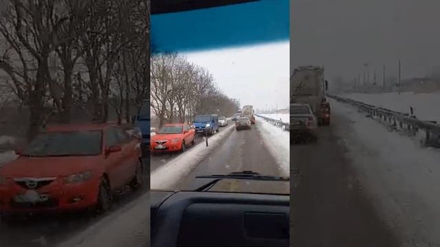 Трасса Николаев - Одесса. Снег смотреть онлайн