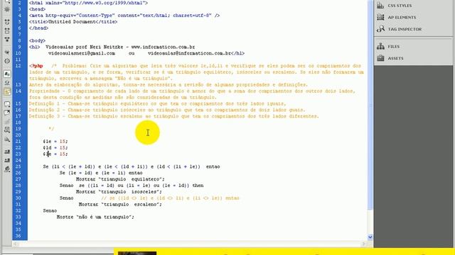 aula 2853 php Exercicio IF AND OR Triangulo escaleno equilátero isosceles смотреть онлайн
