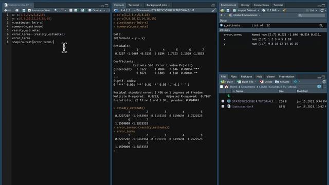 HOW TO PERFORM NORMALITY TEST FOR THE ERROR TERMS IN REGRESSION ANALYSIS IN R смотреть онлайн