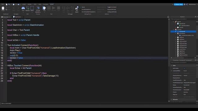 How to make a simple Sword with attack animation in Roblox Studio смотреть онлайн