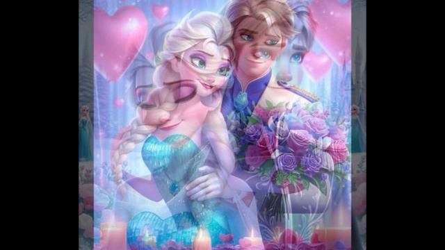 Elsa Frozen And Prince. Winter, Fantasy Drawing AI, Neural Network, Valentine's Day Fanart смотреть онлайн