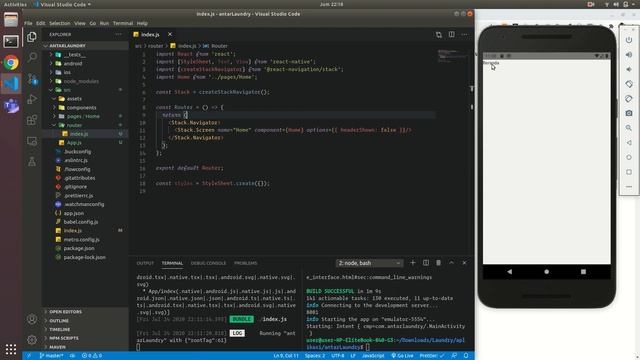 TUTORIAL REACT NATIVE BAHASA INDONESIA (Laundry App) : 3. Setting React Navigation смотреть онлайн