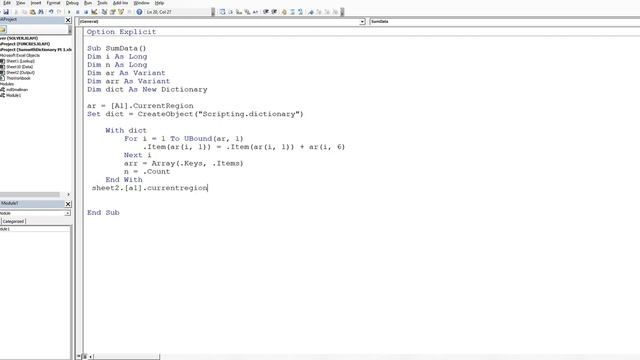 Sum with Excel's Scripting Dictionary Pt 1 смотреть онлайн
